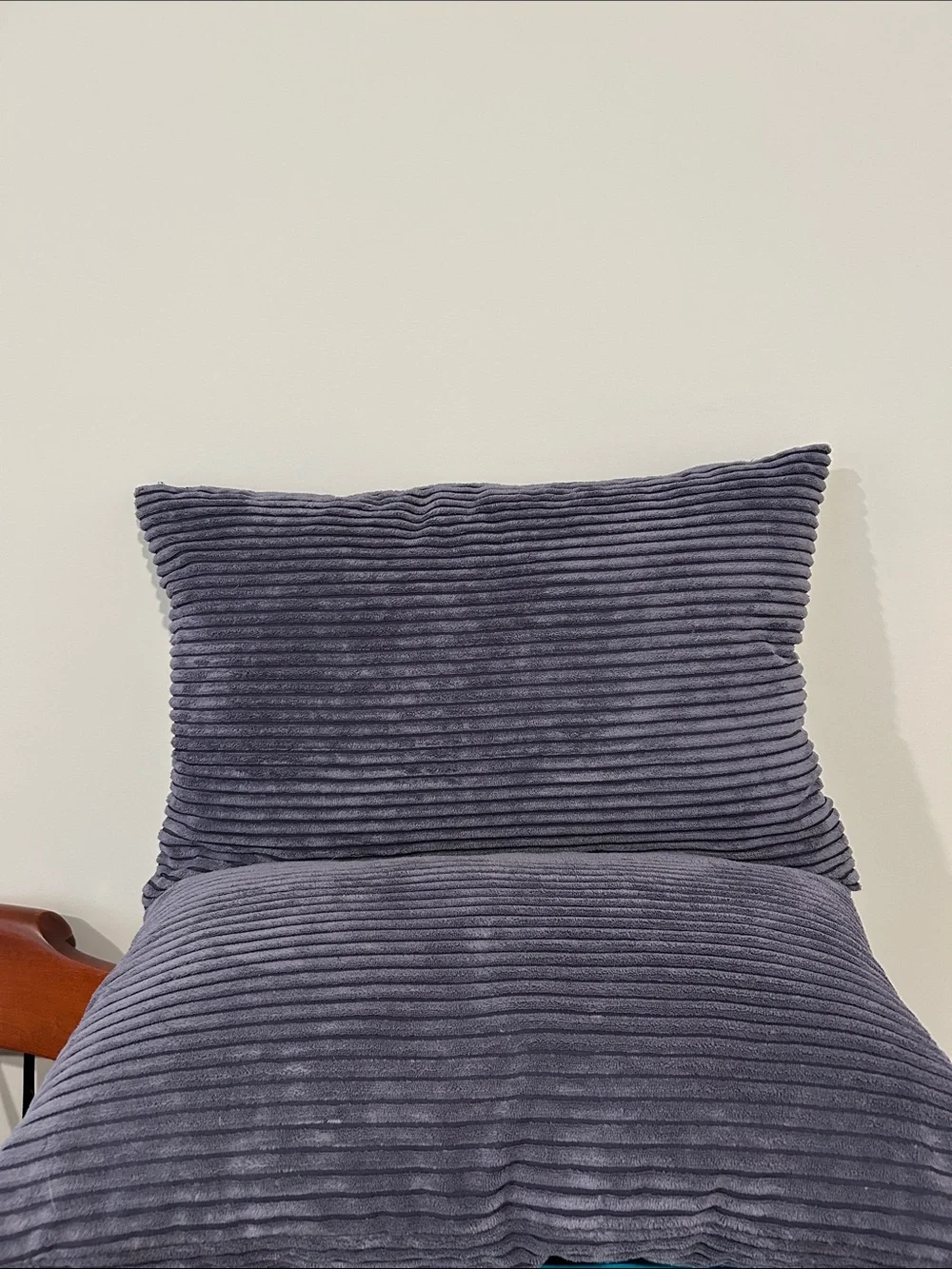 Plush Ribbed Throw Pillow - Charcoal Gray